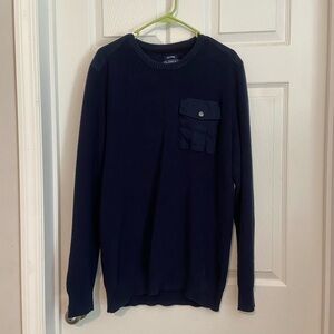 American Rag Men’s Crewneck Pocket Long Sleeve Sweater Shirt Size XXL Blue GUC